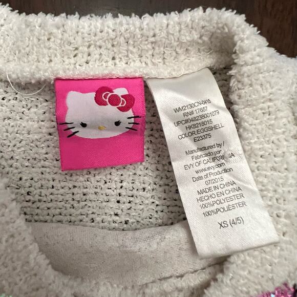 Hello Kitty Lightweight Loose Knit Cropped Sweater - Picture 2 of 4